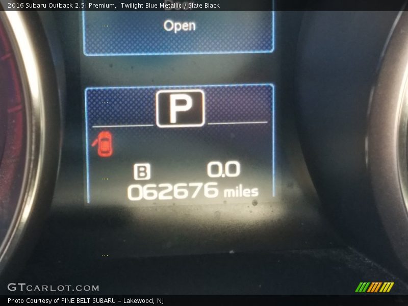 Twilight Blue Metallic / Slate Black 2016 Subaru Outback 2.5i Premium