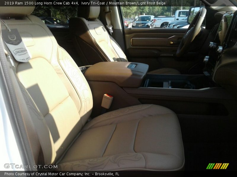 Ivory Tri–Coat / Mountain Brown/Light Frost Beige 2019 Ram 1500 Long Horn Crew Cab 4x4