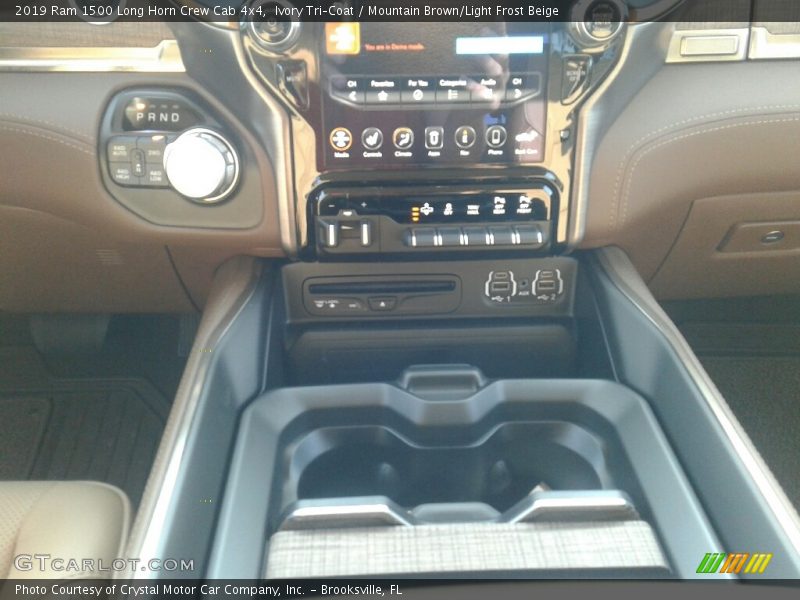 Ivory Tri–Coat / Mountain Brown/Light Frost Beige 2019 Ram 1500 Long Horn Crew Cab 4x4