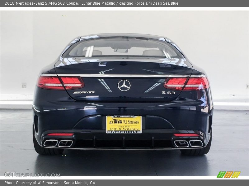 Lunar Blue Metallic / designo Porcelain/Deep Sea Blue 2018 Mercedes-Benz S AMG S63 Coupe