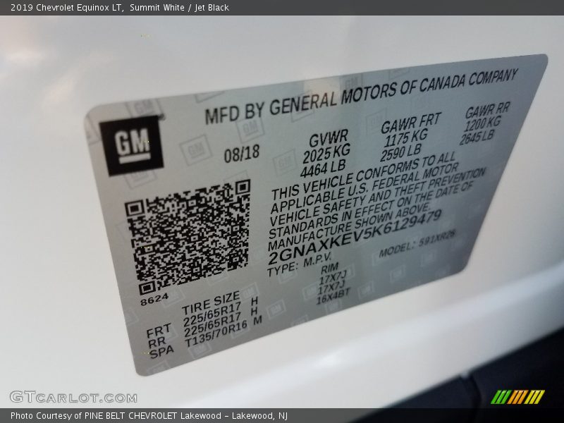 Summit White / Jet Black 2019 Chevrolet Equinox LT