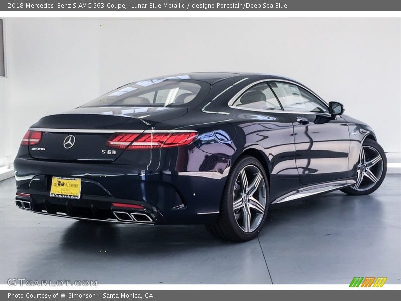 Lunar Blue Metallic / designo Porcelain/Deep Sea Blue 2018 Mercedes-Benz S AMG S63 Coupe
