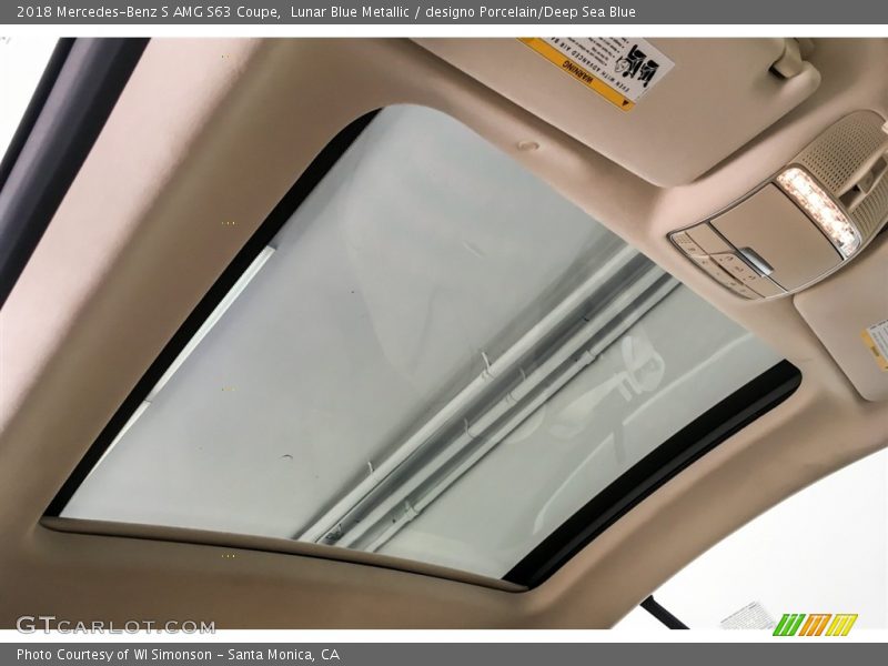 Lunar Blue Metallic / designo Porcelain/Deep Sea Blue 2018 Mercedes-Benz S AMG S63 Coupe