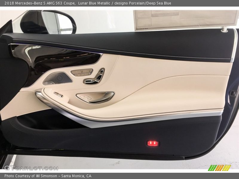 Lunar Blue Metallic / designo Porcelain/Deep Sea Blue 2018 Mercedes-Benz S AMG S63 Coupe