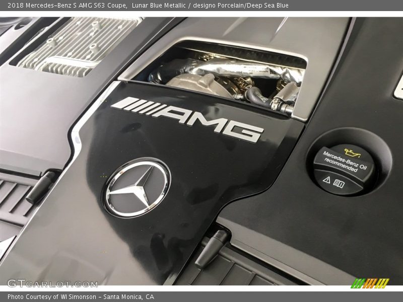 Lunar Blue Metallic / designo Porcelain/Deep Sea Blue 2018 Mercedes-Benz S AMG S63 Coupe