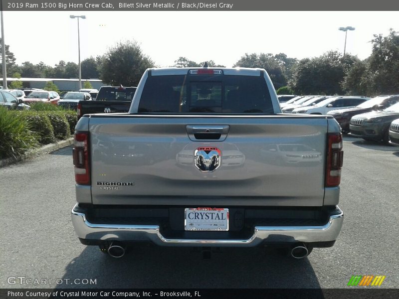 Billett Silver Metallic / Black/Diesel Gray 2019 Ram 1500 Big Horn Crew Cab
