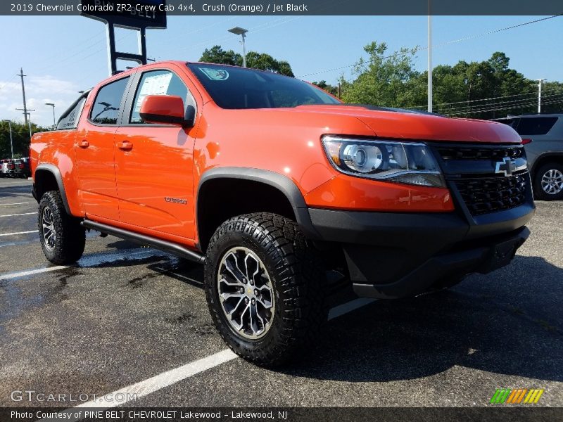 Crush (Orange) / Jet Black 2019 Chevrolet Colorado ZR2 Crew Cab 4x4