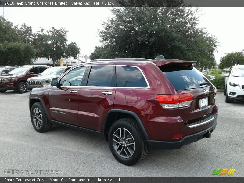 Velvet Red Pearl / Black 2018 Jeep Grand Cherokee Limited