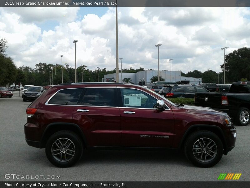 Velvet Red Pearl / Black 2018 Jeep Grand Cherokee Limited