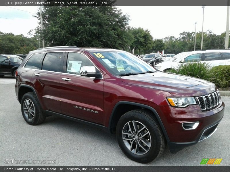 Velvet Red Pearl / Black 2018 Jeep Grand Cherokee Limited