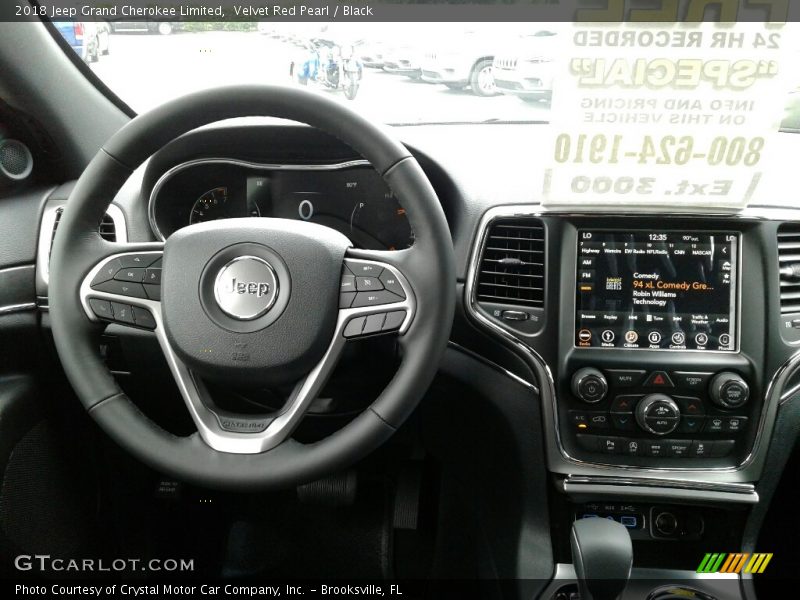 Velvet Red Pearl / Black 2018 Jeep Grand Cherokee Limited