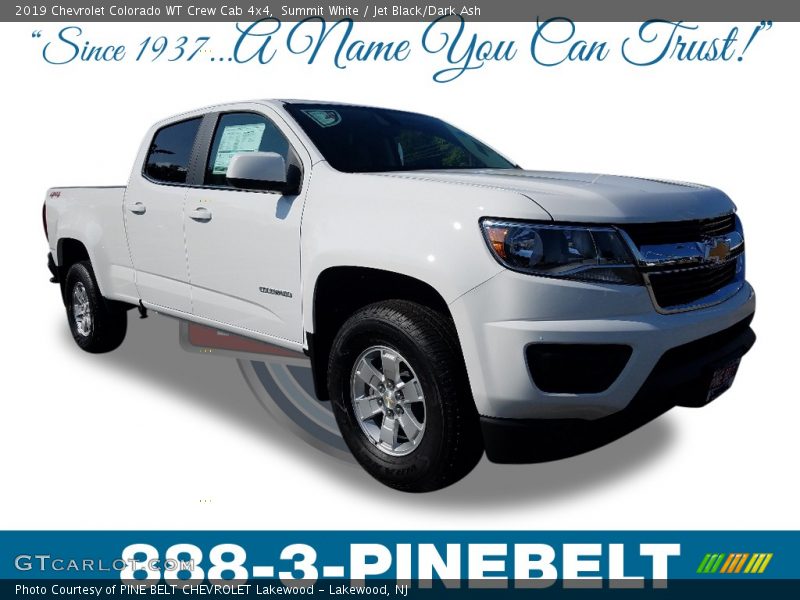 Summit White / Jet Black/Dark Ash 2019 Chevrolet Colorado WT Crew Cab 4x4