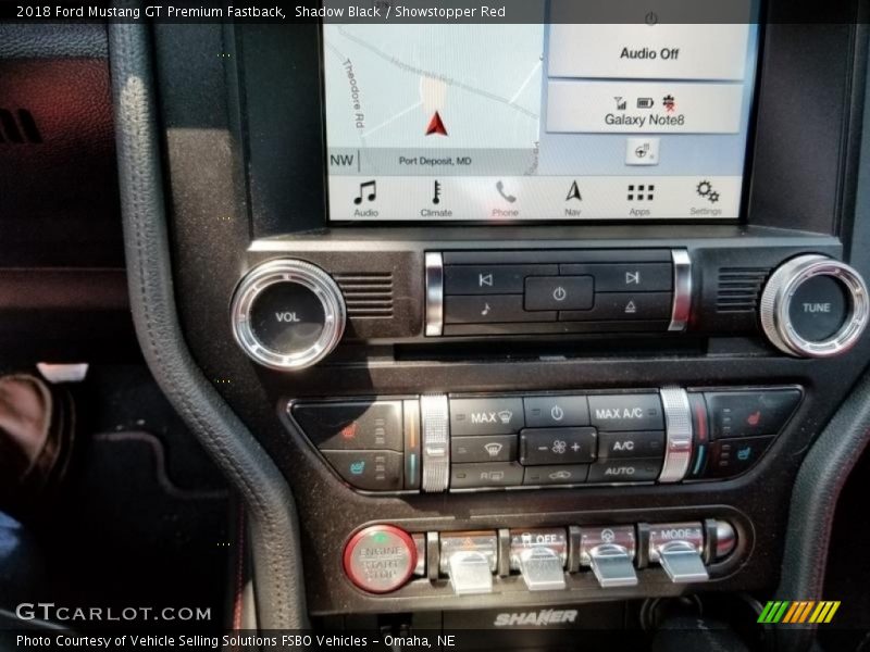 Shadow Black / Showstopper Red 2018 Ford Mustang GT Premium Fastback