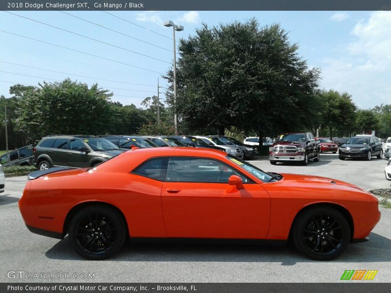 Go Mango / Black 2018 Dodge Challenger SXT