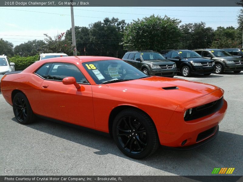 Go Mango / Black 2018 Dodge Challenger SXT