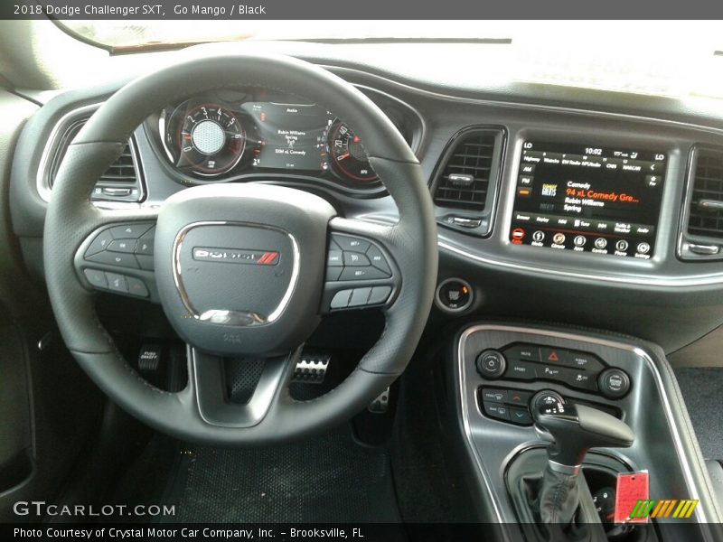 Go Mango / Black 2018 Dodge Challenger SXT
