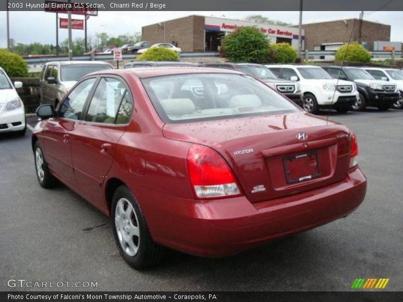 Chianti Red / Beige 2003 Hyundai Elantra GLS Sedan