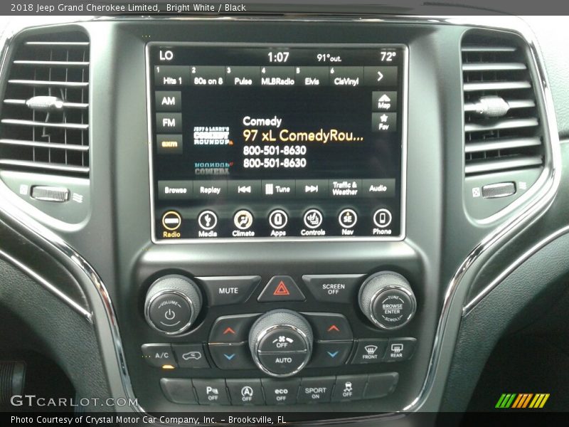Bright White / Black 2018 Jeep Grand Cherokee Limited
