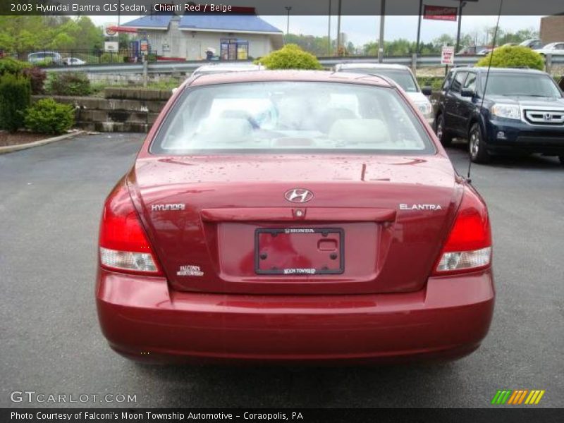 Chianti Red / Beige 2003 Hyundai Elantra GLS Sedan