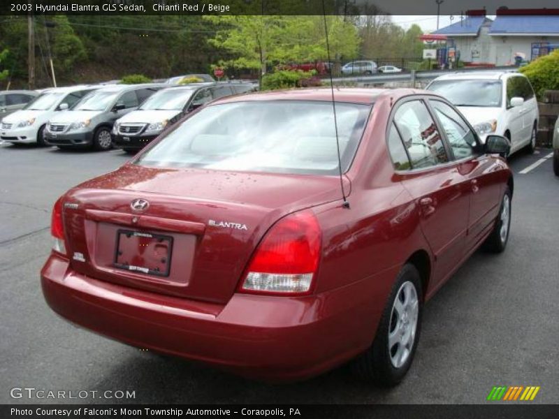 Chianti Red / Beige 2003 Hyundai Elantra GLS Sedan