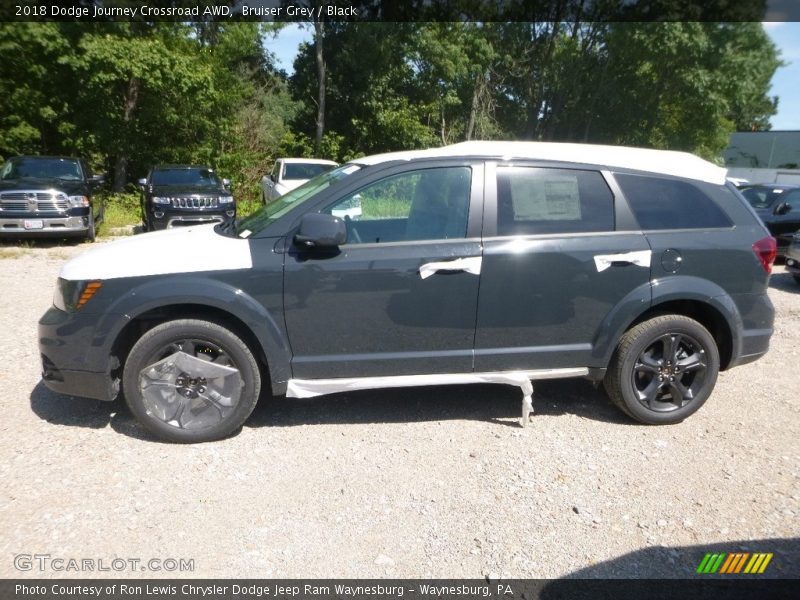 Bruiser Grey / Black 2018 Dodge Journey Crossroad AWD
