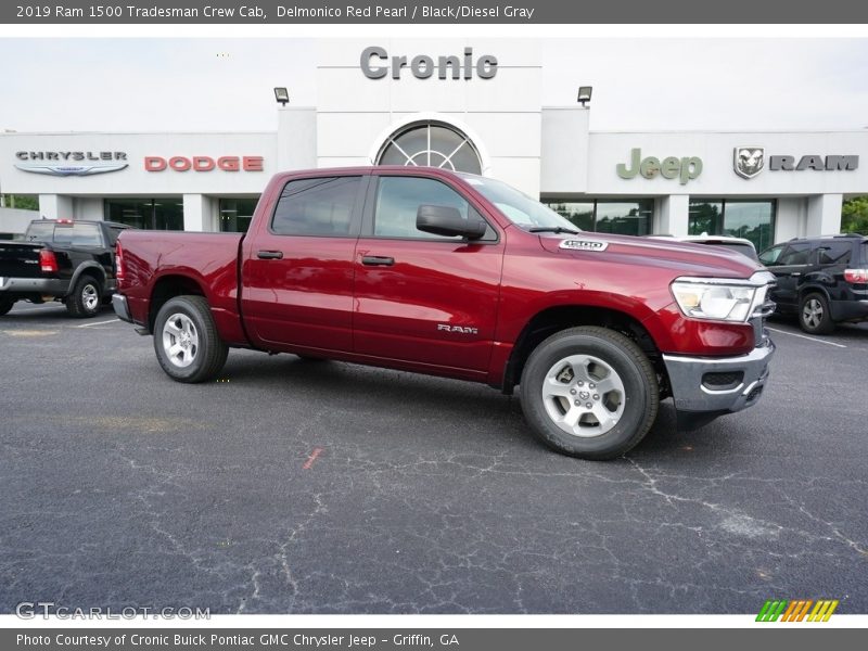 Delmonico Red Pearl / Black/Diesel Gray 2019 Ram 1500 Tradesman Crew Cab