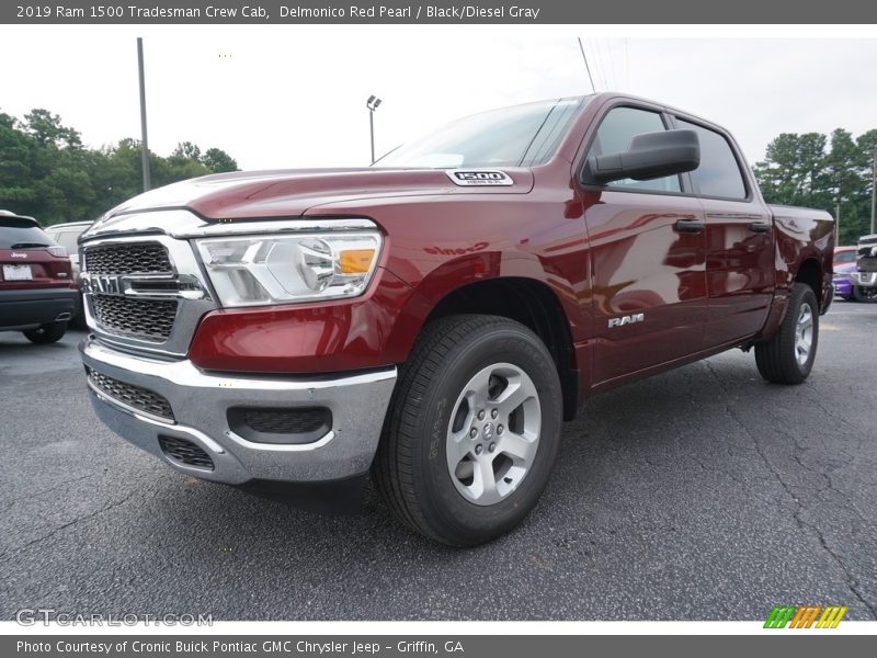 Delmonico Red Pearl / Black/Diesel Gray 2019 Ram 1500 Tradesman Crew Cab