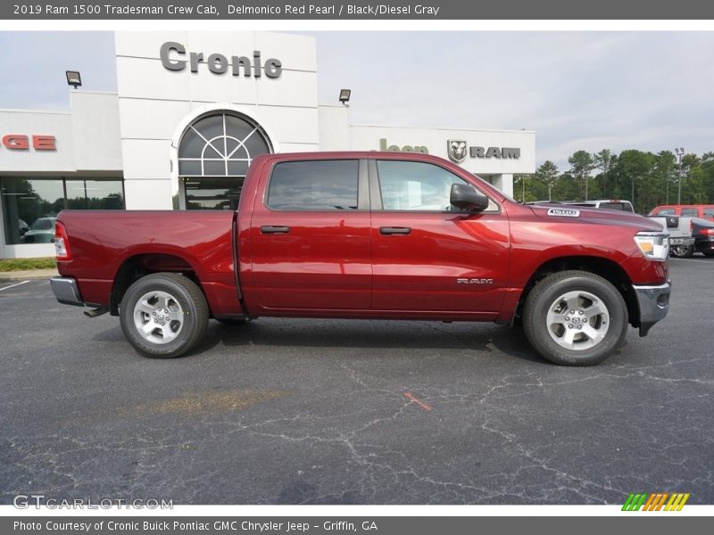 Delmonico Red Pearl / Black/Diesel Gray 2019 Ram 1500 Tradesman Crew Cab