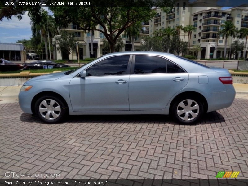 Sky Blue Pearl / Bisque 2009 Toyota Camry LE