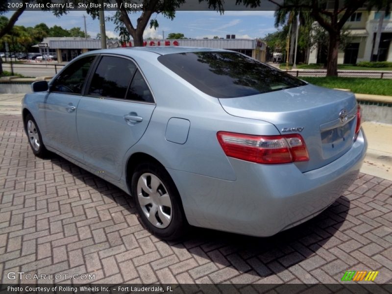 Sky Blue Pearl / Bisque 2009 Toyota Camry LE