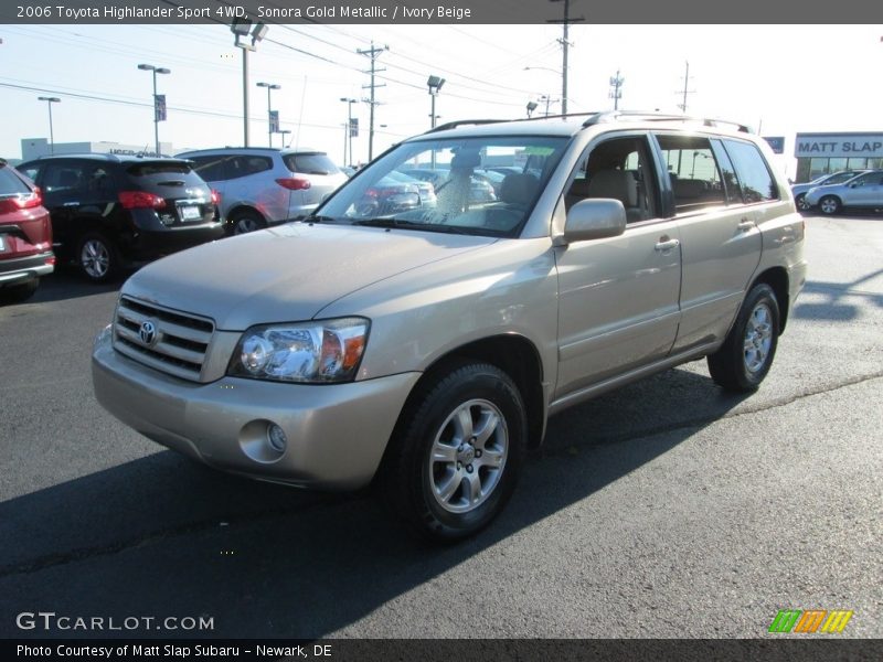 Sonora Gold Metallic / Ivory Beige 2006 Toyota Highlander Sport 4WD