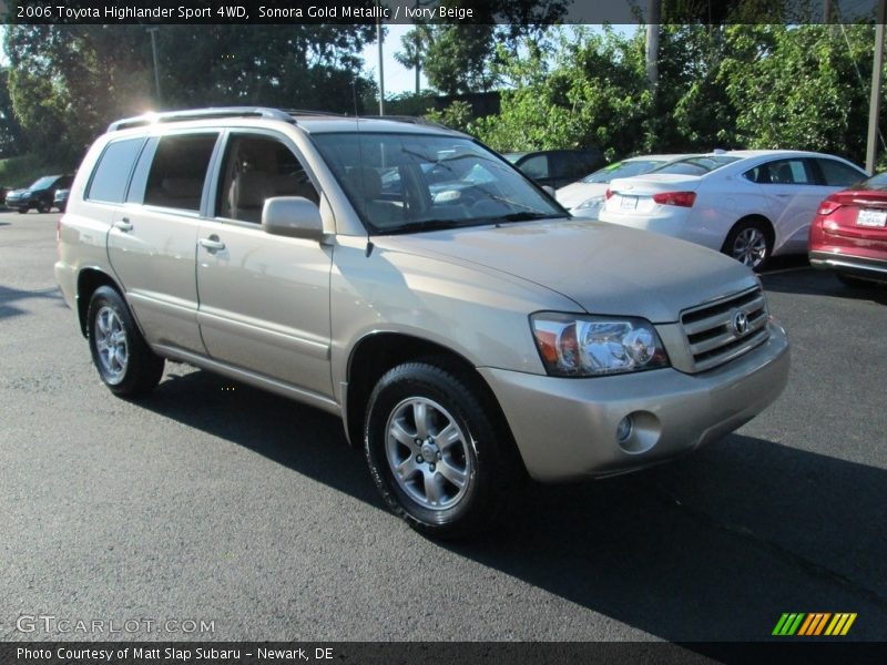 Sonora Gold Metallic / Ivory Beige 2006 Toyota Highlander Sport 4WD