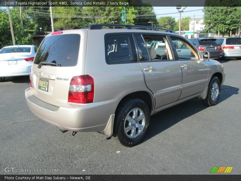 Sonora Gold Metallic / Ivory Beige 2006 Toyota Highlander Sport 4WD