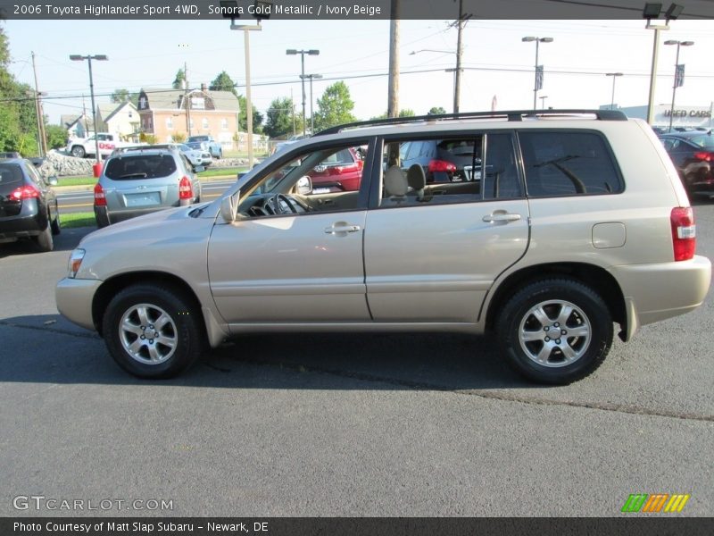 Sonora Gold Metallic / Ivory Beige 2006 Toyota Highlander Sport 4WD