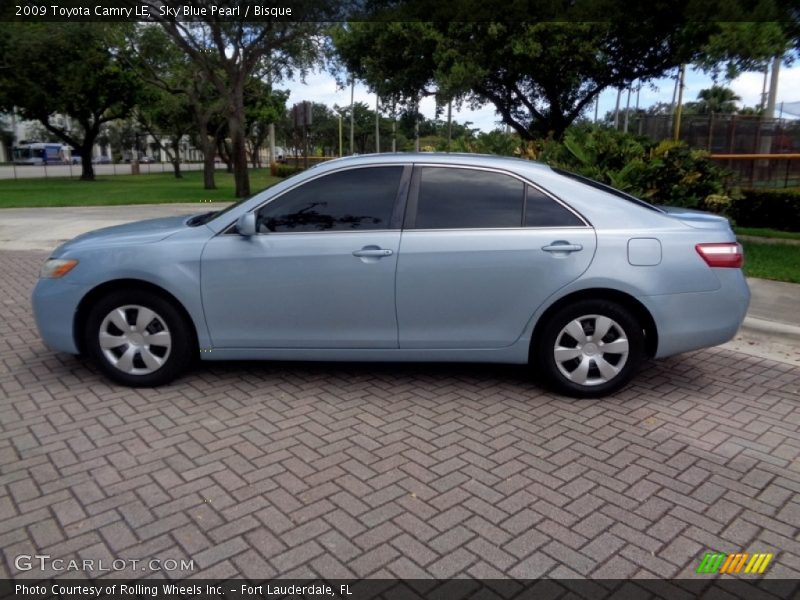 Sky Blue Pearl / Bisque 2009 Toyota Camry LE