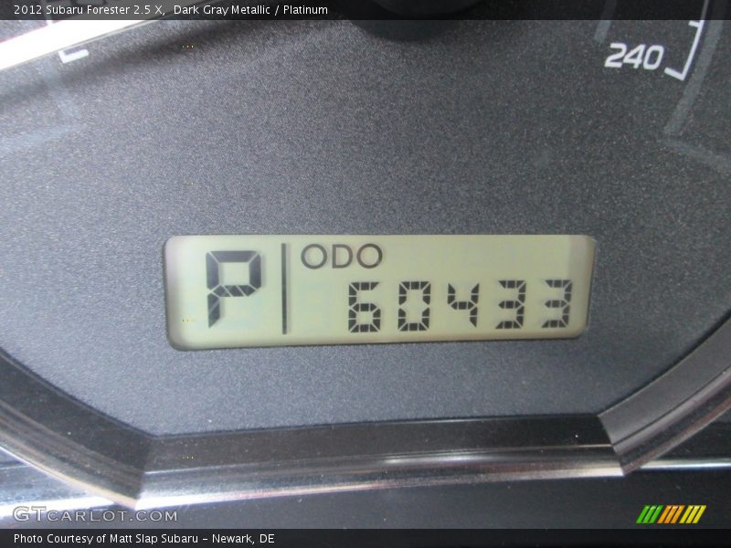 Dark Gray Metallic / Platinum 2012 Subaru Forester 2.5 X