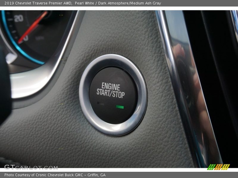Pearl White / Dark Atmosphere/Medium Ash Gray 2019 Chevrolet Traverse Premier AWD