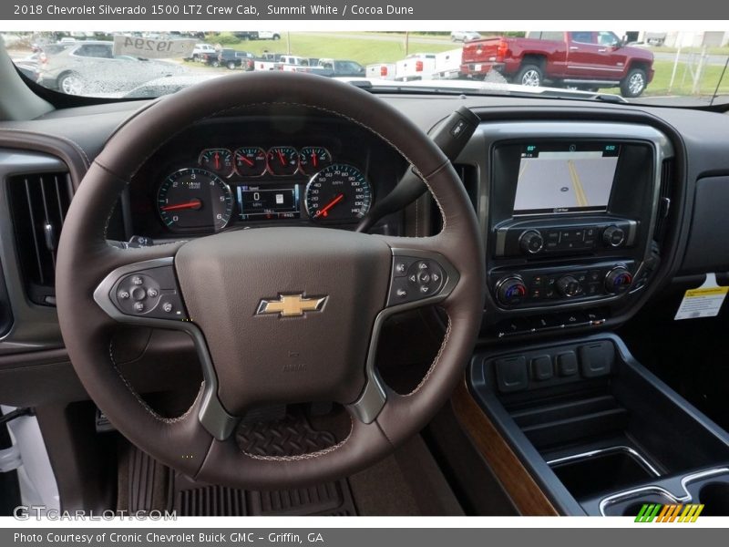 Summit White / Cocoa Dune 2018 Chevrolet Silverado 1500 LTZ Crew Cab