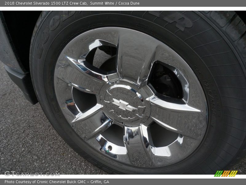 Summit White / Cocoa Dune 2018 Chevrolet Silverado 1500 LTZ Crew Cab