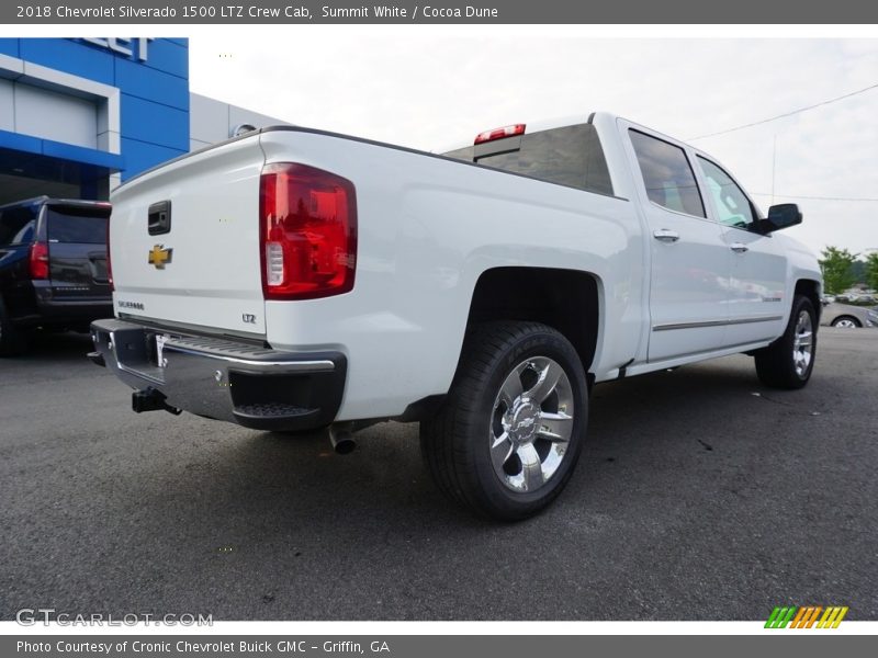 Summit White / Cocoa Dune 2018 Chevrolet Silverado 1500 LTZ Crew Cab