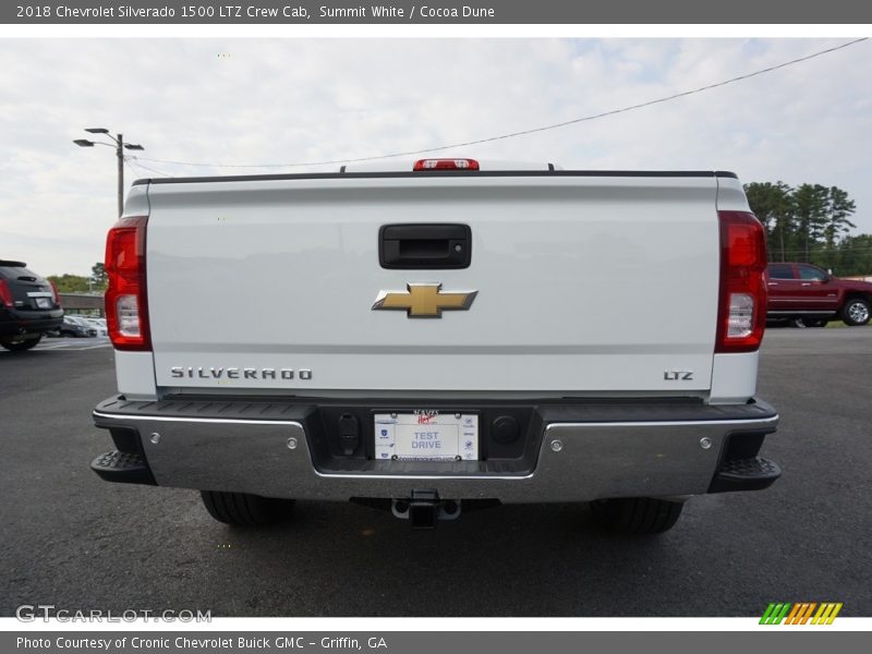 Summit White / Cocoa Dune 2018 Chevrolet Silverado 1500 LTZ Crew Cab