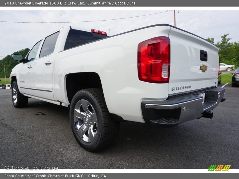 Summit White / Cocoa Dune 2018 Chevrolet Silverado 1500 LTZ Crew Cab