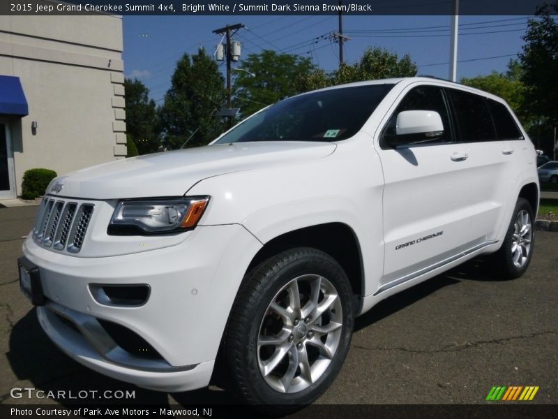 Bright White / Summit Dark Sienna Brown/Black 2015 Jeep Grand Cherokee Summit 4x4