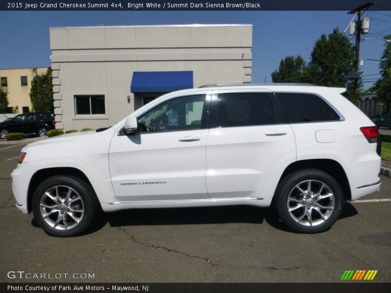 Bright White / Summit Dark Sienna Brown/Black 2015 Jeep Grand Cherokee Summit 4x4