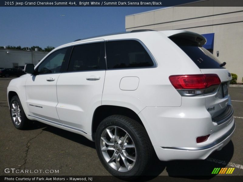 Bright White / Summit Dark Sienna Brown/Black 2015 Jeep Grand Cherokee Summit 4x4