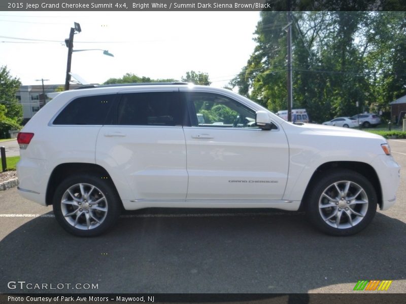 Bright White / Summit Dark Sienna Brown/Black 2015 Jeep Grand Cherokee Summit 4x4