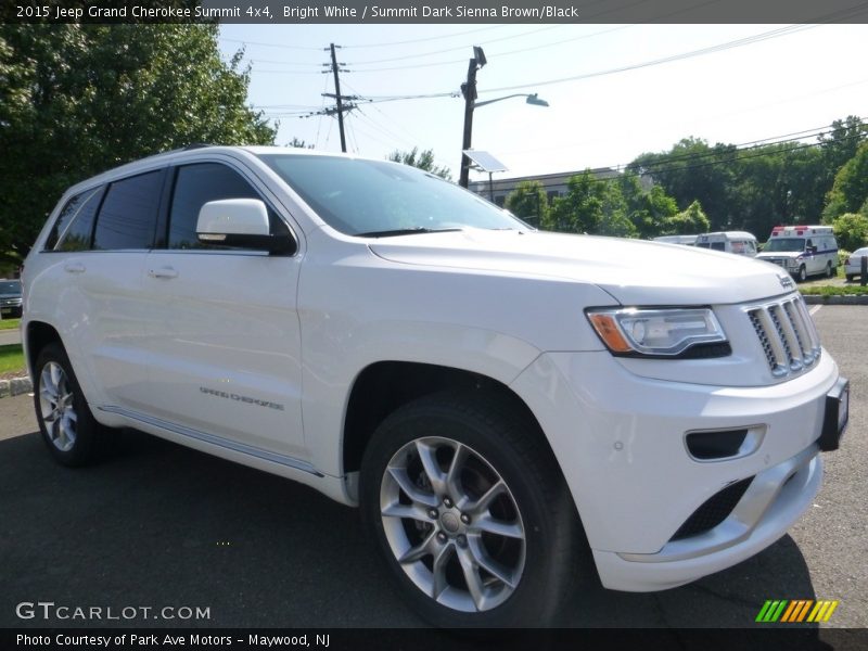 Bright White / Summit Dark Sienna Brown/Black 2015 Jeep Grand Cherokee Summit 4x4