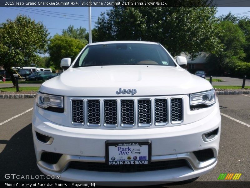 Bright White / Summit Dark Sienna Brown/Black 2015 Jeep Grand Cherokee Summit 4x4