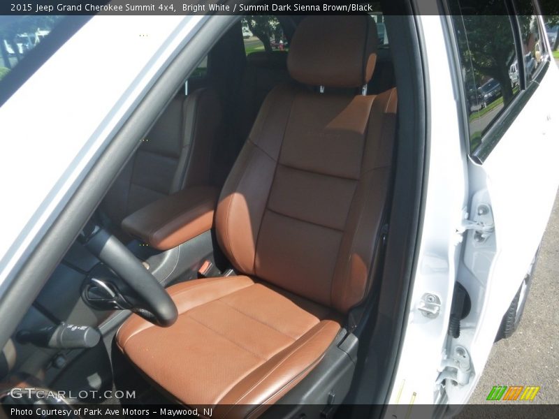 Bright White / Summit Dark Sienna Brown/Black 2015 Jeep Grand Cherokee Summit 4x4