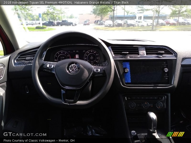 Habanero Orange Metallic / Titan Black 2018 Volkswagen Tiguan SEL Premium 4MOTION